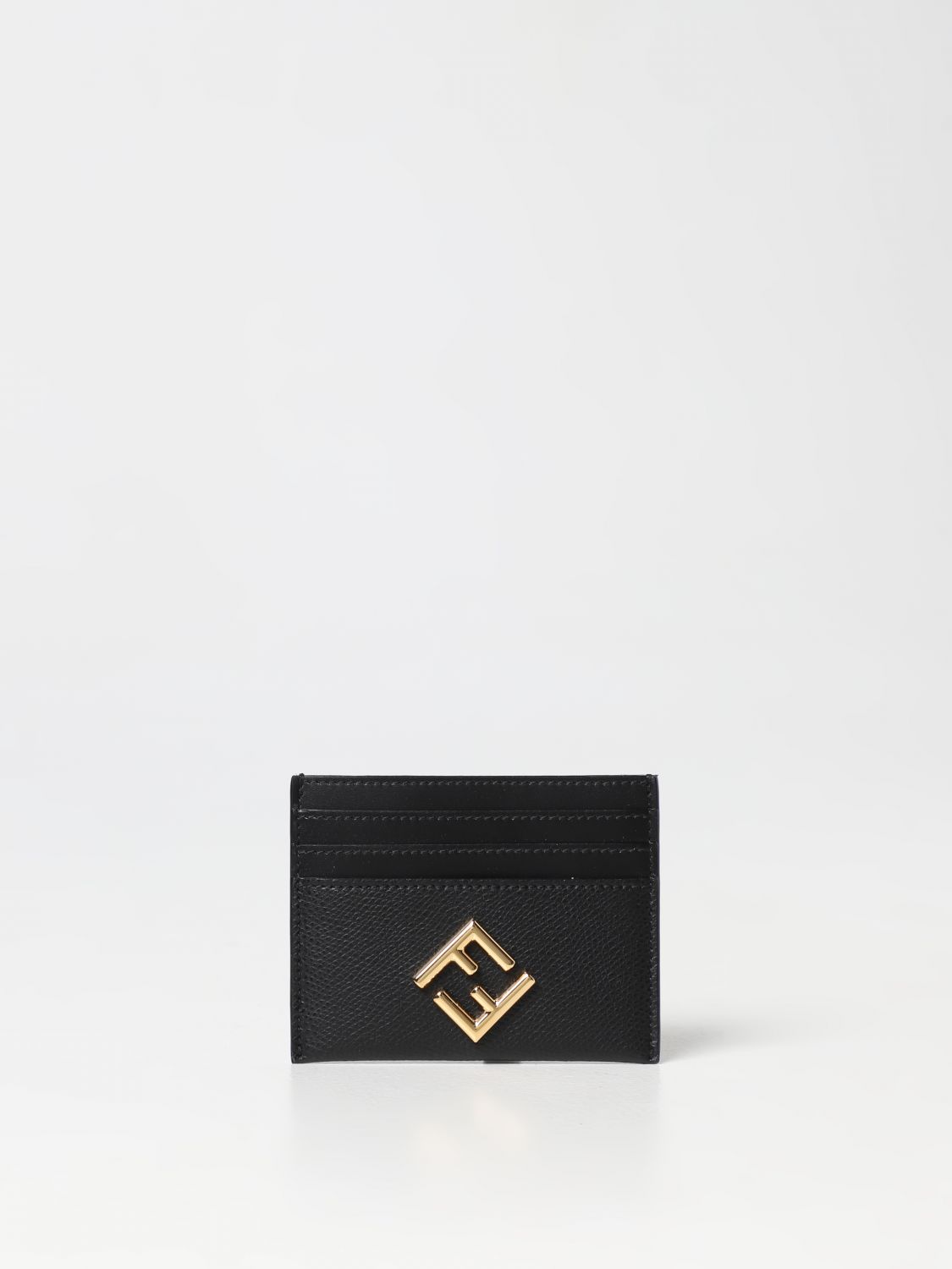 voordeel pols afstuderen FENDI: leather credit card holder - Black | Fendi wallet 8M0445ALWA online  on GIGLIO.COM