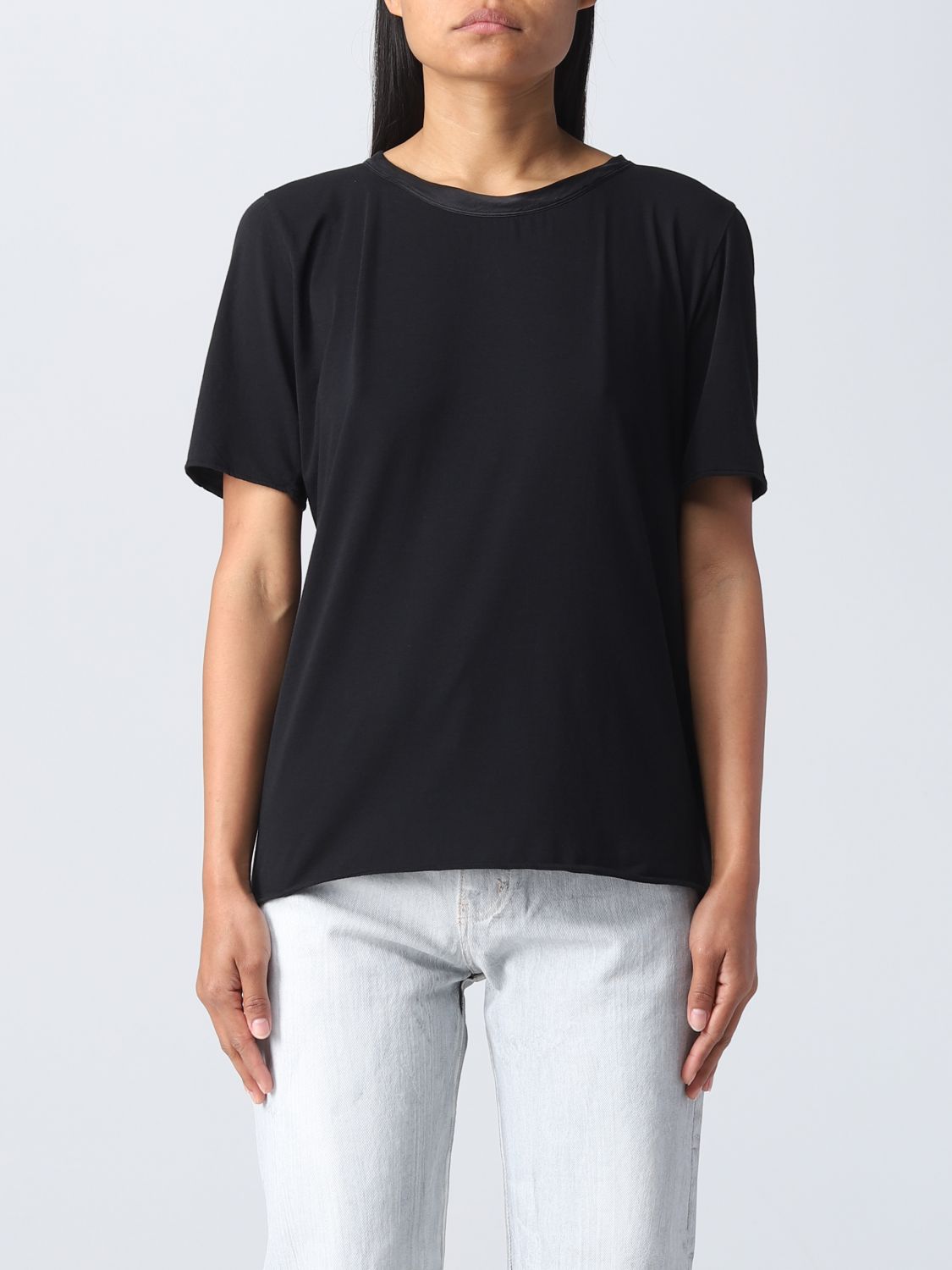 UMA WANG: t-shirt for woman - Black | Uma Wang t-shirt UW1052 online on ...