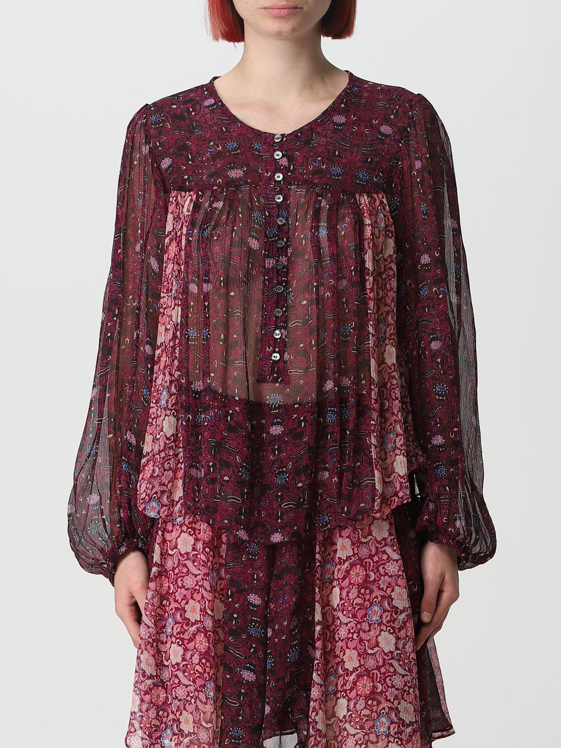 Shop Isabel Marant Shirt  Woman Color Fuchsia