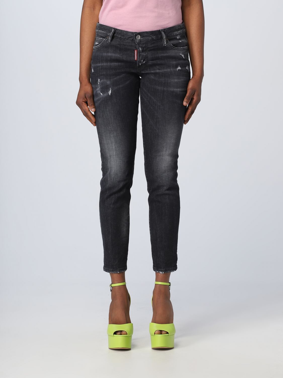 DSQUARED2: jeans for woman - Black | Dsquared2 jeans S72LB0596S30503 ...
