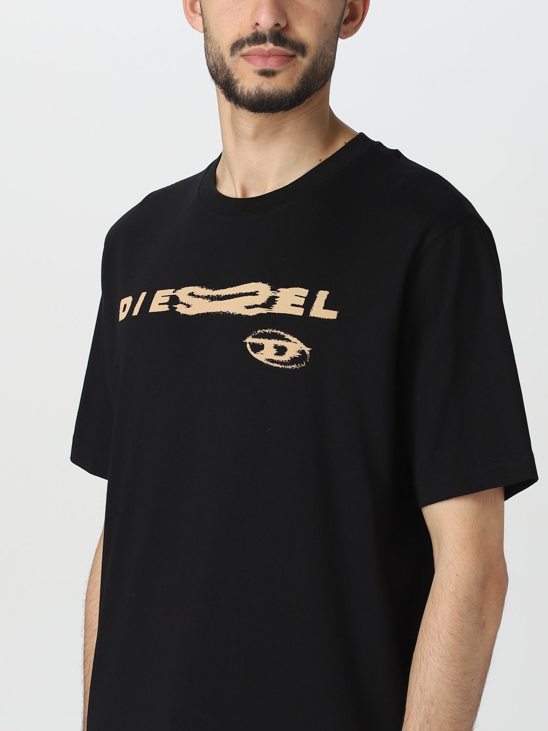 DIESEL: t-shirt for man - Black | Diesel t-shirt A086730CJAC online on ...