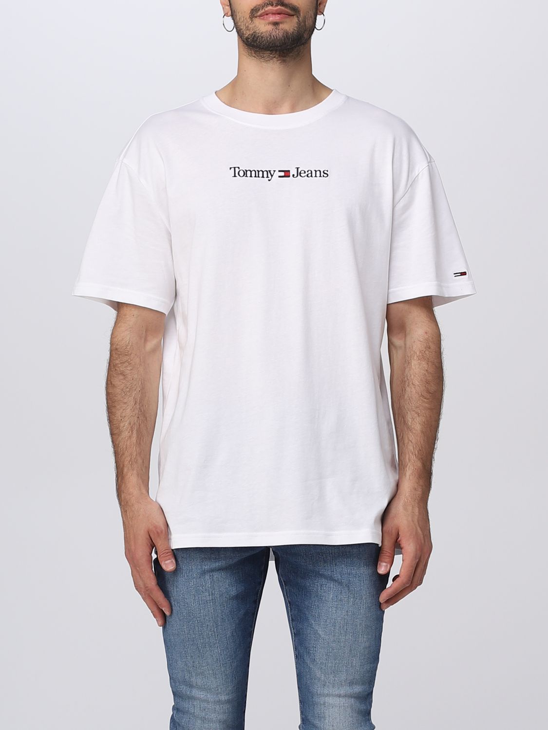 TOMMY JEANS: t-shirt for man - White | Tommy Jeans t-shirt DM0DM14984 ...