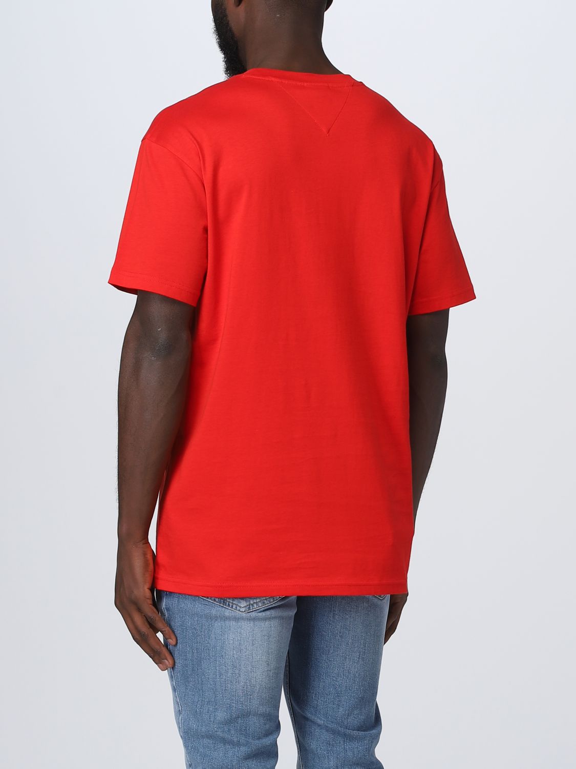 TOMMY JEANS: t-shirt for man - Red | Tommy Jeans t-shirt DM0DM14984 ...