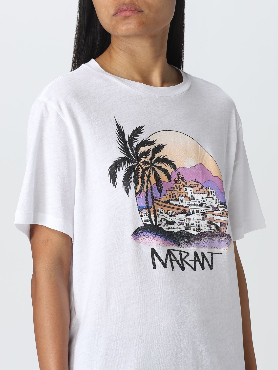 ISABEL MARANT ETOILE: t-shirt for woman White | Isabel Marant t- shirt TS0001FAA1N90E online on GIGLIO.COM
