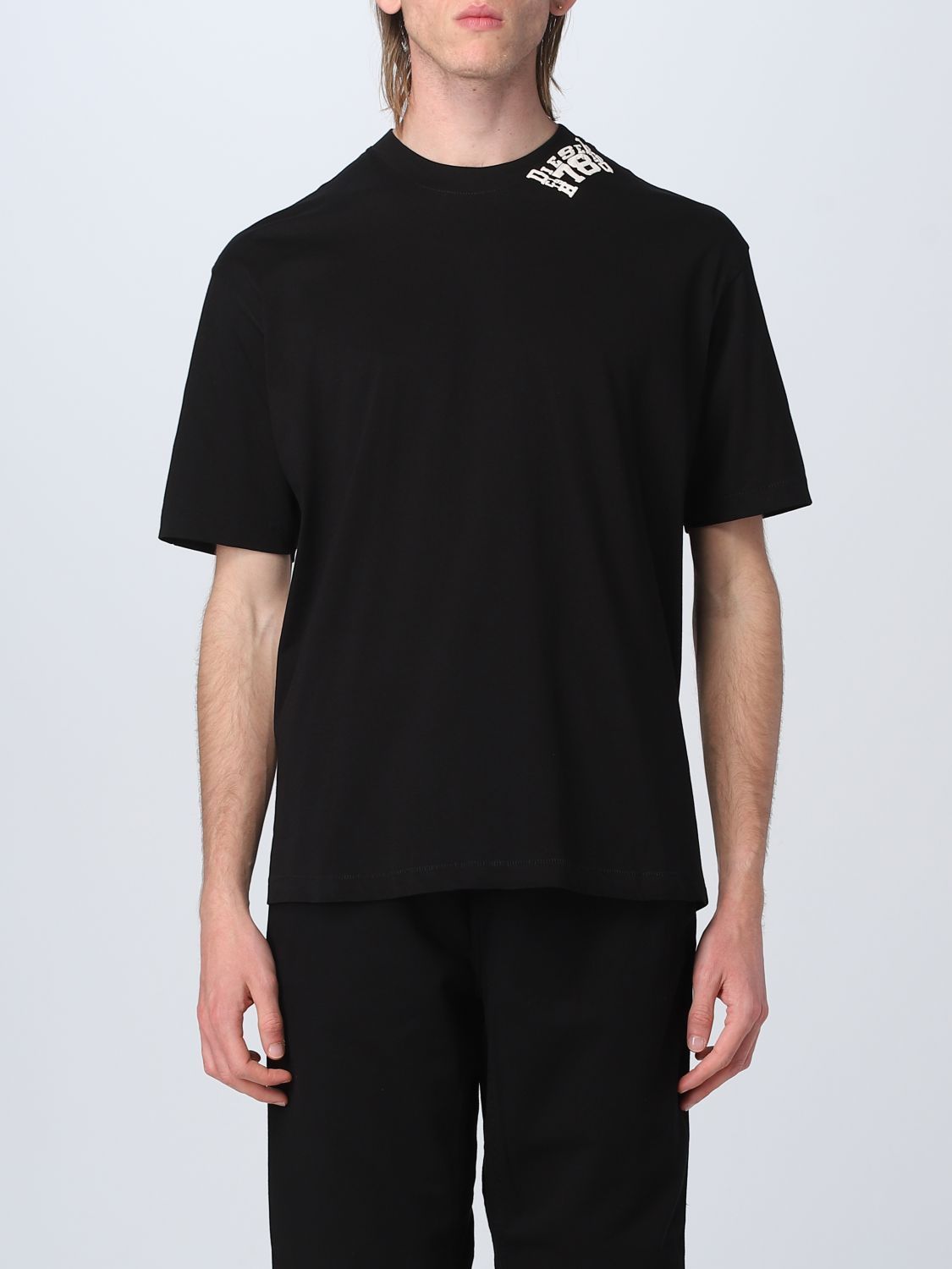 DIESEL: cotton t-shirt - Black | Diesel t-shirt A086670AAXJ online at ...