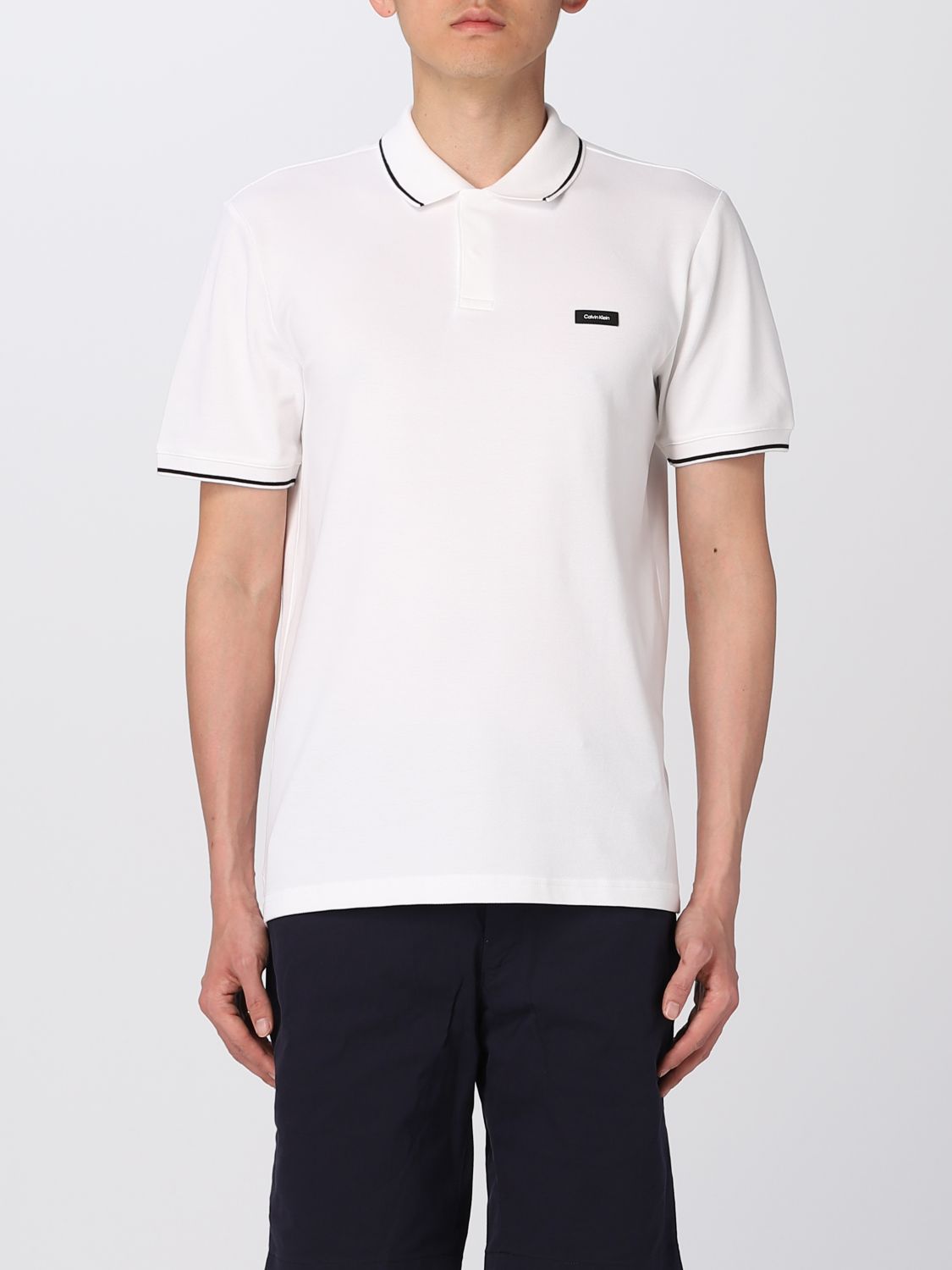 CALVIN KLEIN: polo shirt for man - White | polo shirt K10K110596 online on GIGLIO.COM