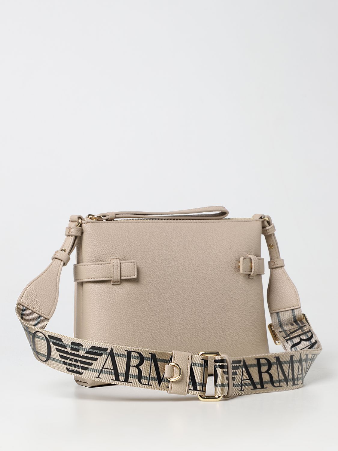 EMPORIO ARMANI: bag in synthetic leather - Beige | Emporio Armani ...
