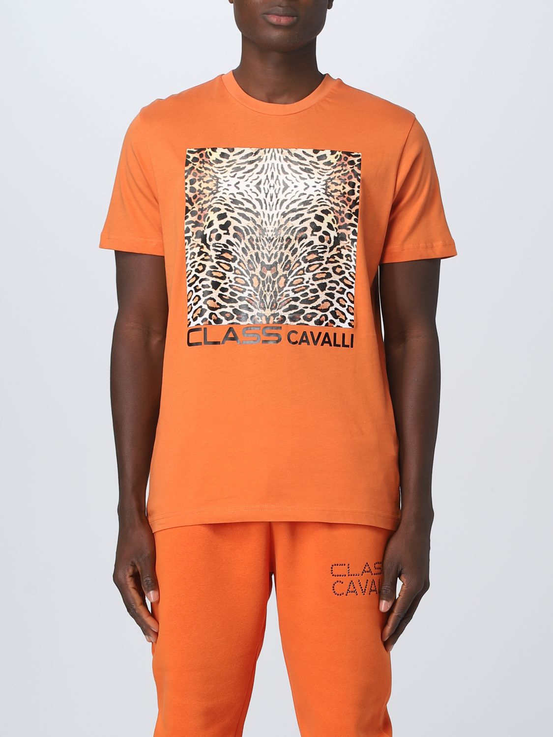 Class Roberto Cavalli T-shirt  Men Color Orange