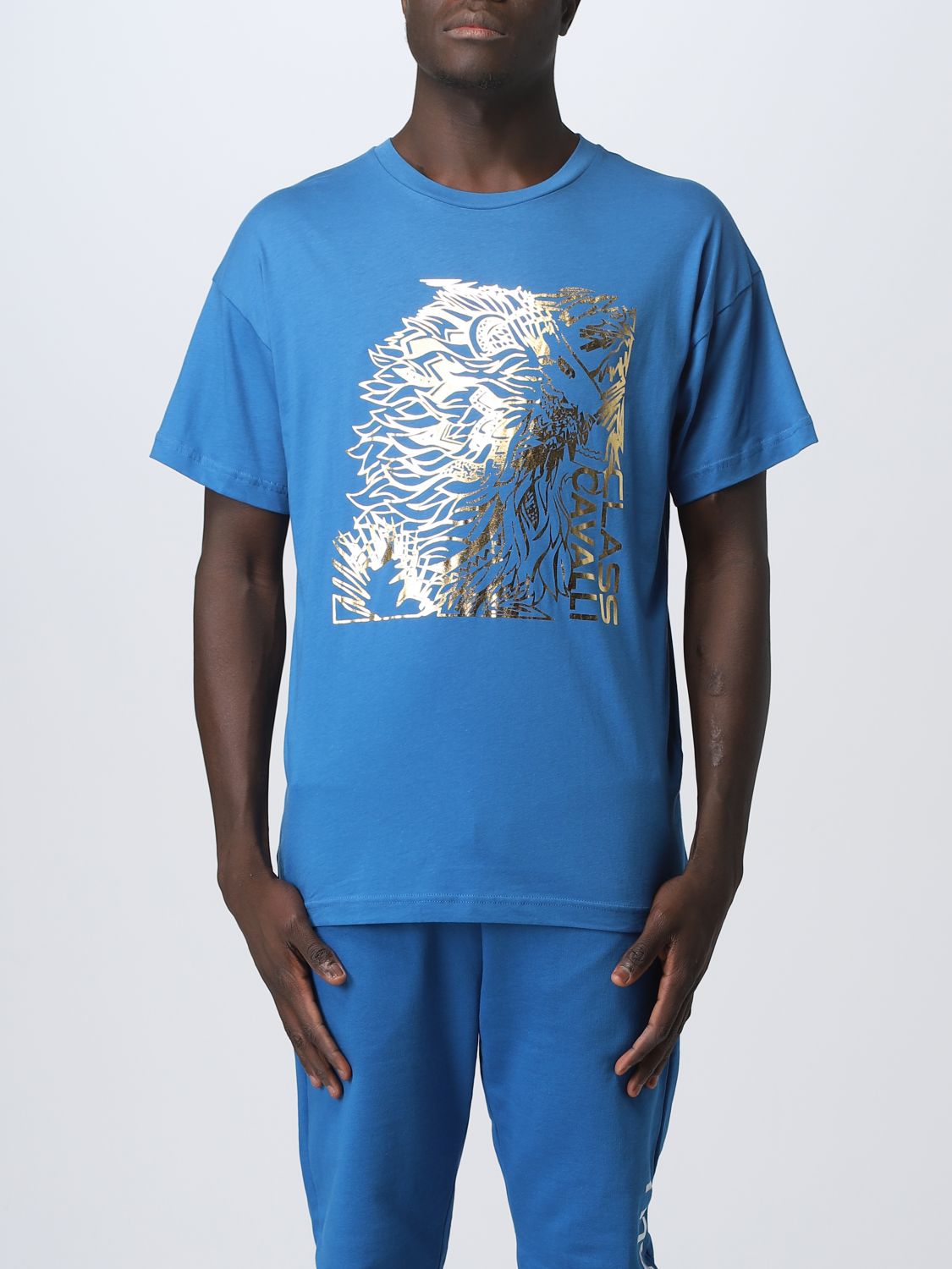 Class Roberto Cavalli T-shirt  Men Color Blue