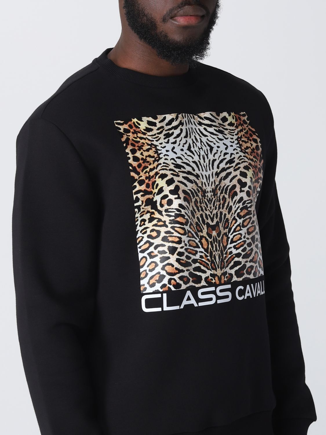 Class Roberto Cavalli Outlet: sweatshirt for man - Black | Class ...