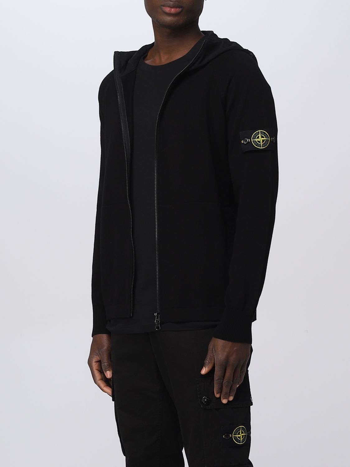 Akkumulerede Skygge nylon STONE ISLAND: sweatshirt for man - Black | Stone Island sweatshirt  7815547B2 online on GIGLIO.COM