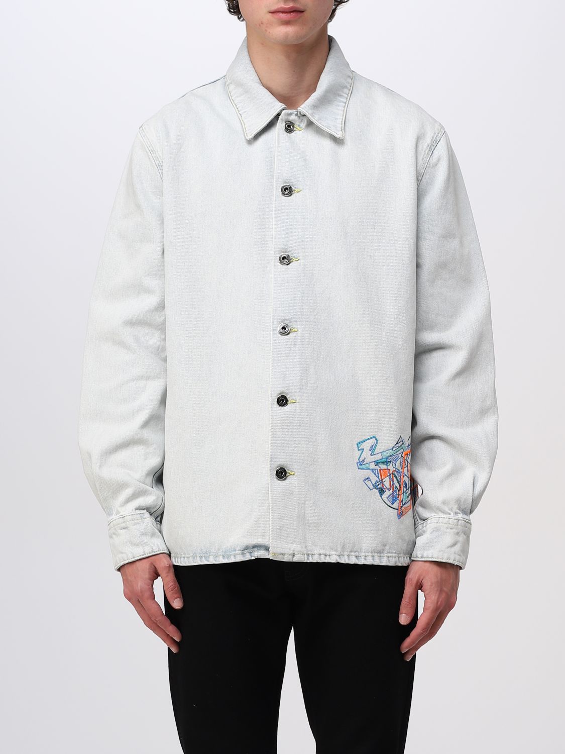 Buy Shirts Off-White Graffiti denim shirt (OMYD048S23DEN0014066)