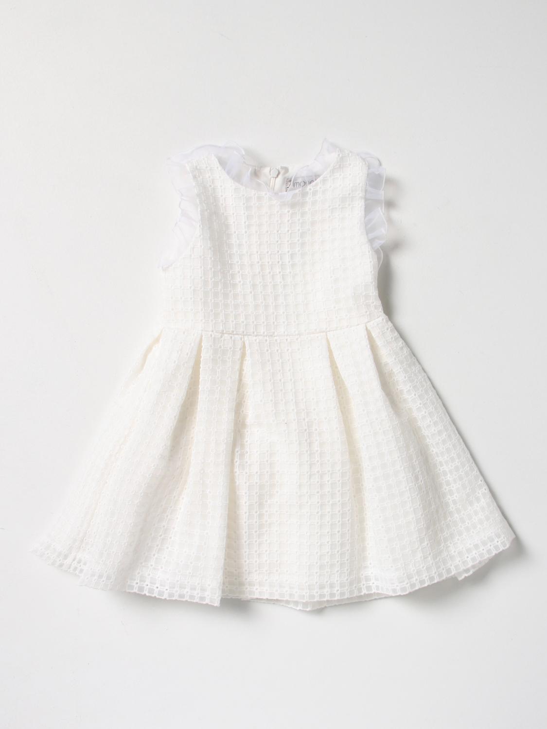 Simonetta Kids' Woven Dress Dress In White