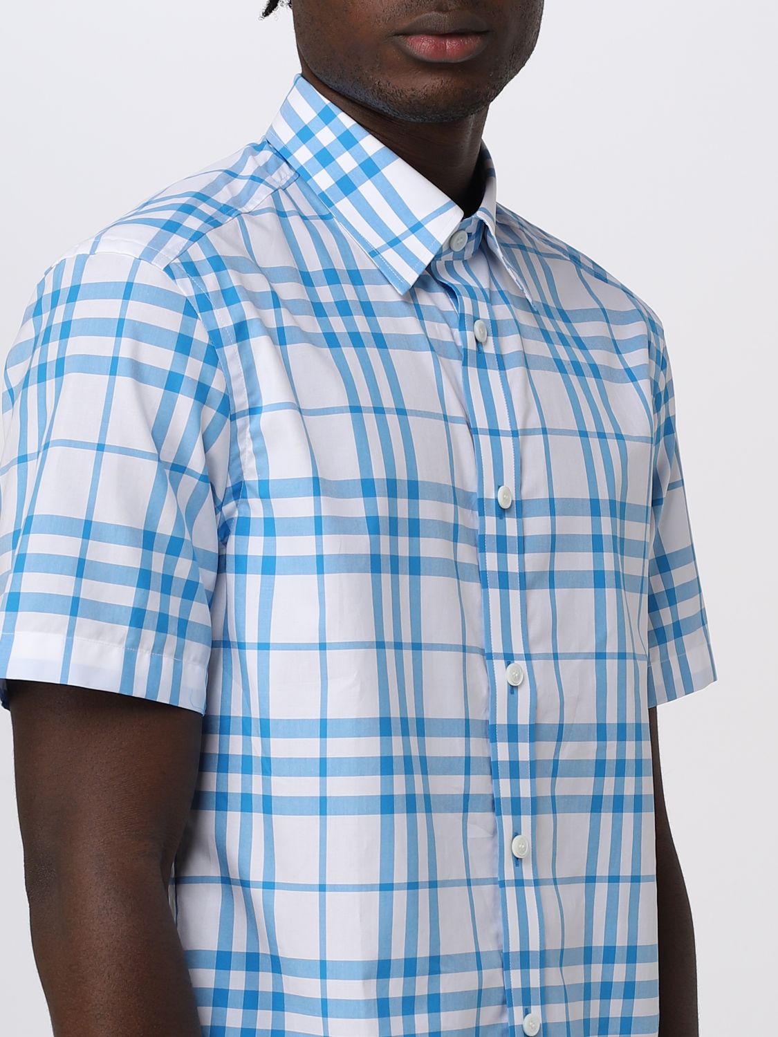 BURBERRY: cotton blend shirt - White  Burberry shirt 8067848 online at