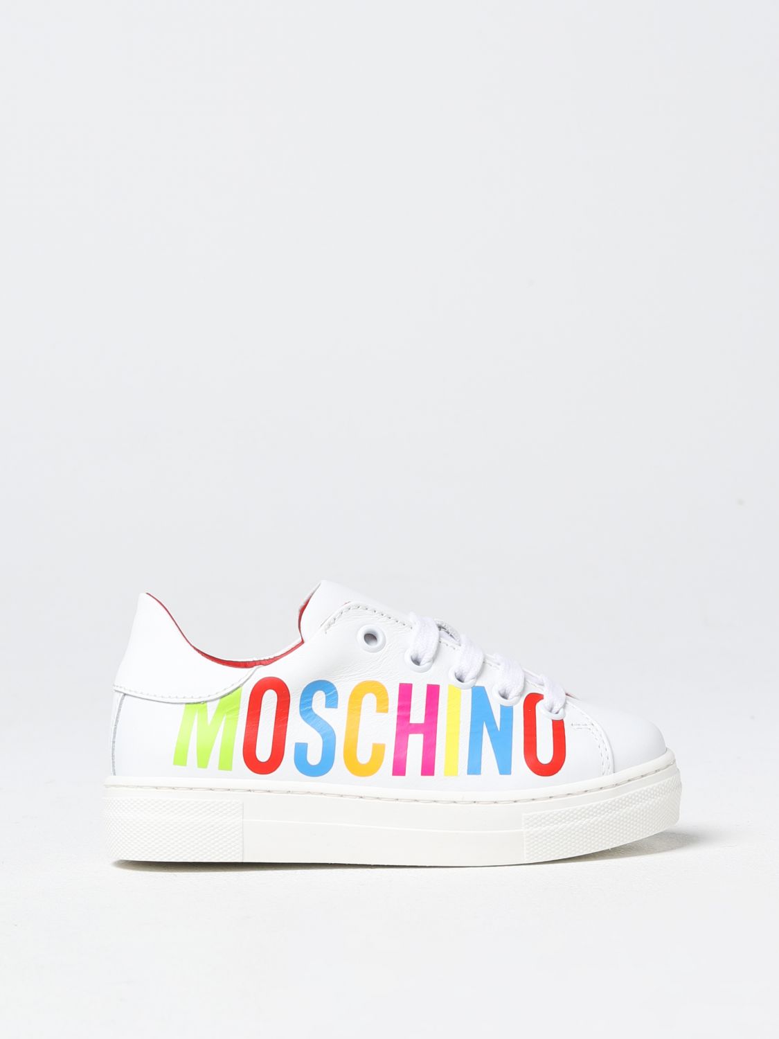 Shop Moschino Sneakers  Kids Color White In 白色