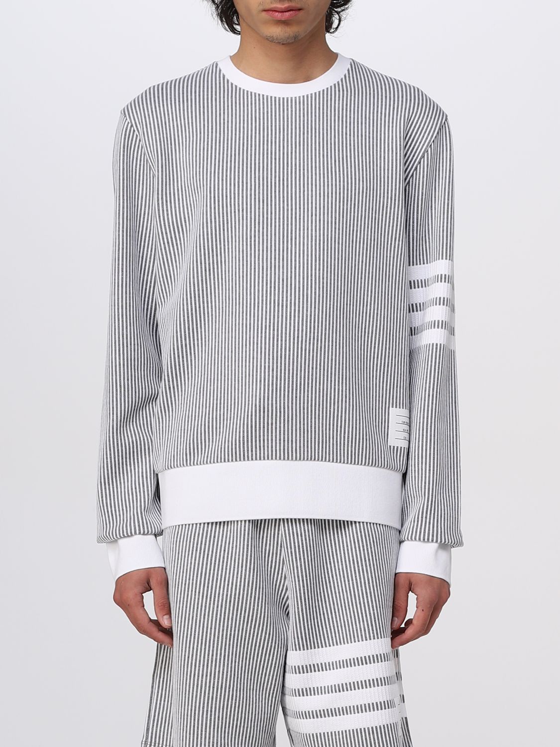 THOM BROWNE: sweater for man - Grey | Thom Browne sweater MJT370AJ0063 ...