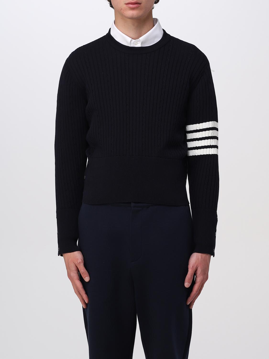 THOM BROWNE SWEATER THOM BROWNE MEN COLOR BLUE E32527009