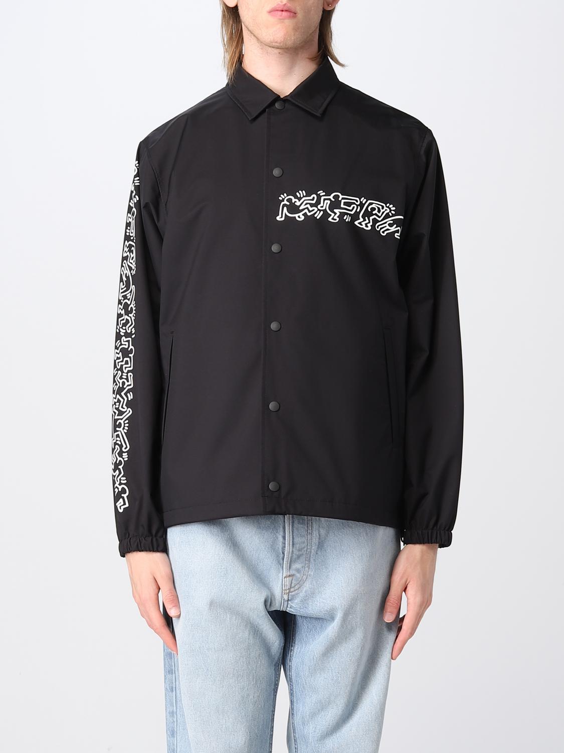 Junya Watanabe Keith Haring Print Nylon Jacket In Black