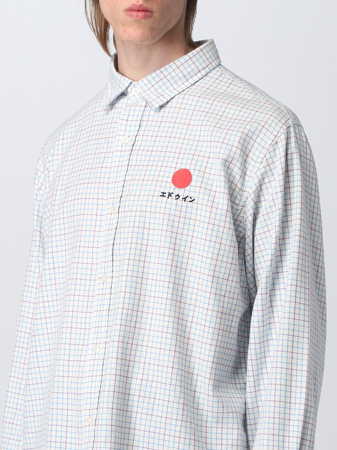EDWIN shirt for man Gnawed Blue Edwin shirt I031869 online on