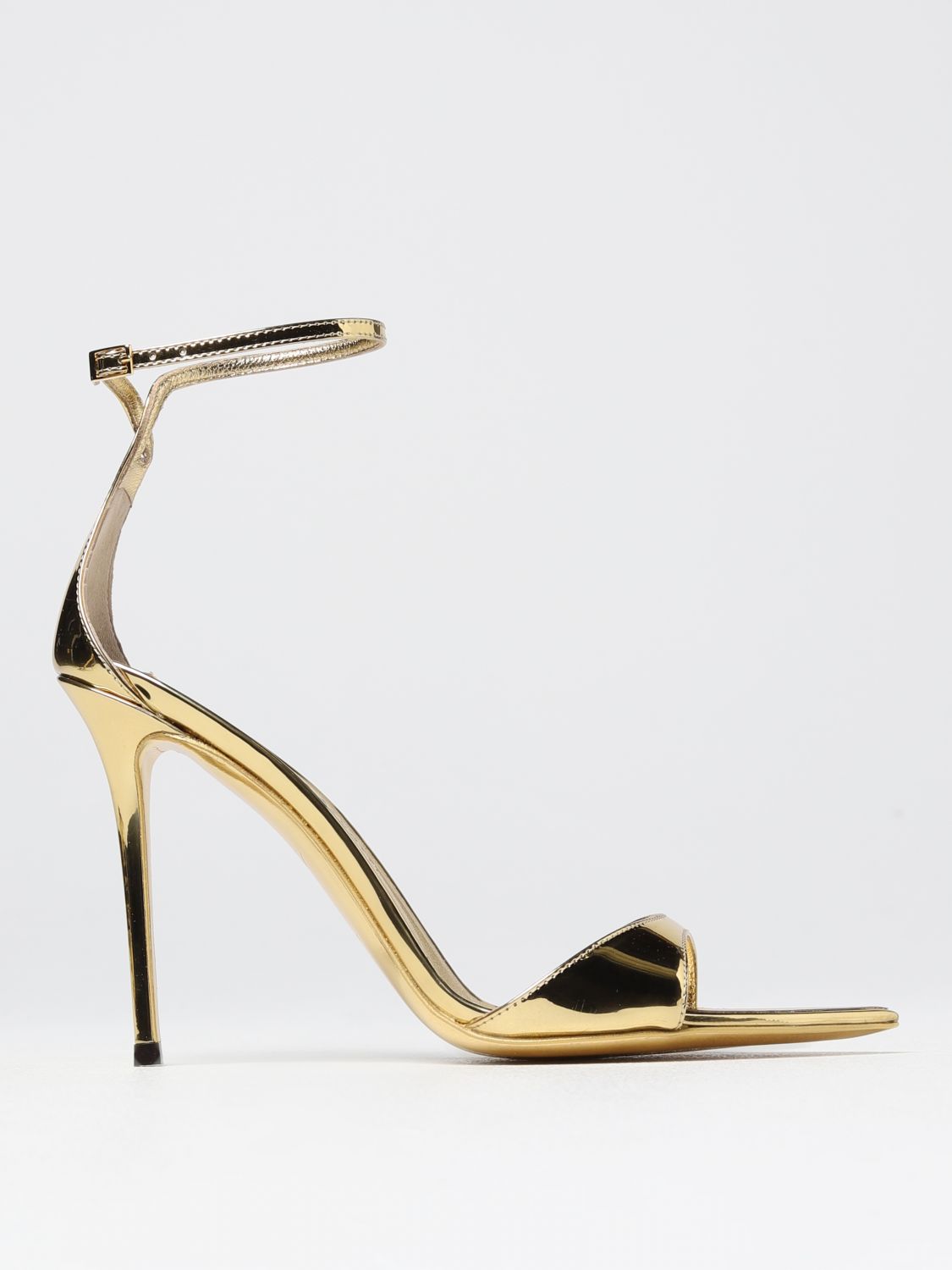 GIUSEPPE ZANOTTI: sandals woman - Gold | Giuseppe Zanotti heeled sandals on GIGLIO.COM