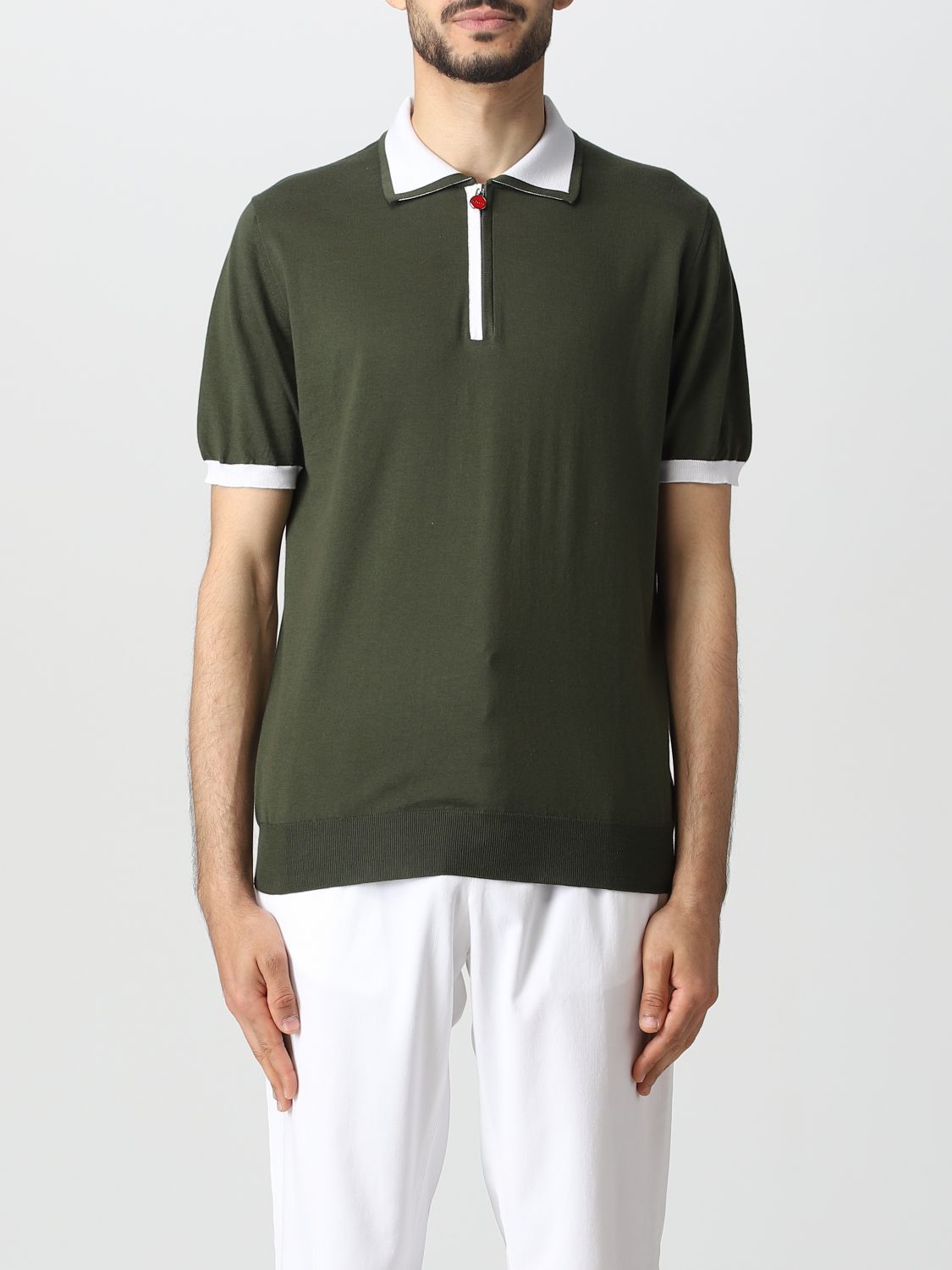 Kiton Polo Shirt  Men Color Green