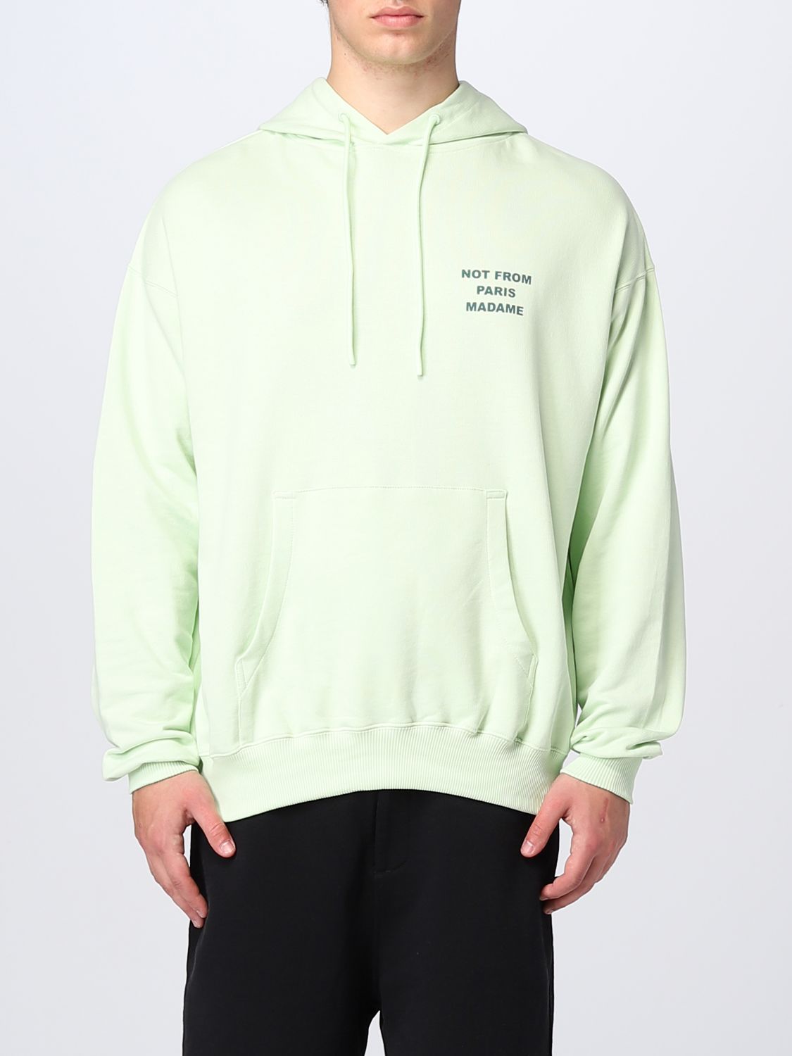 Shop Drôle De Monsieur Sweatshirt  Men Color Green