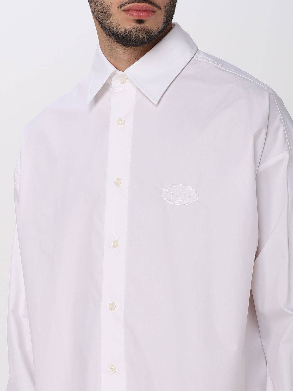 DIESEL: shirt for man - White | Diesel shirt A089370PCAL online on ...