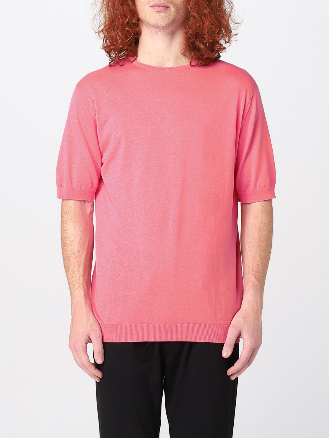 JOHN SMEDLEY: sweater for man - Pink | John Smedley sweater BELDEN ...