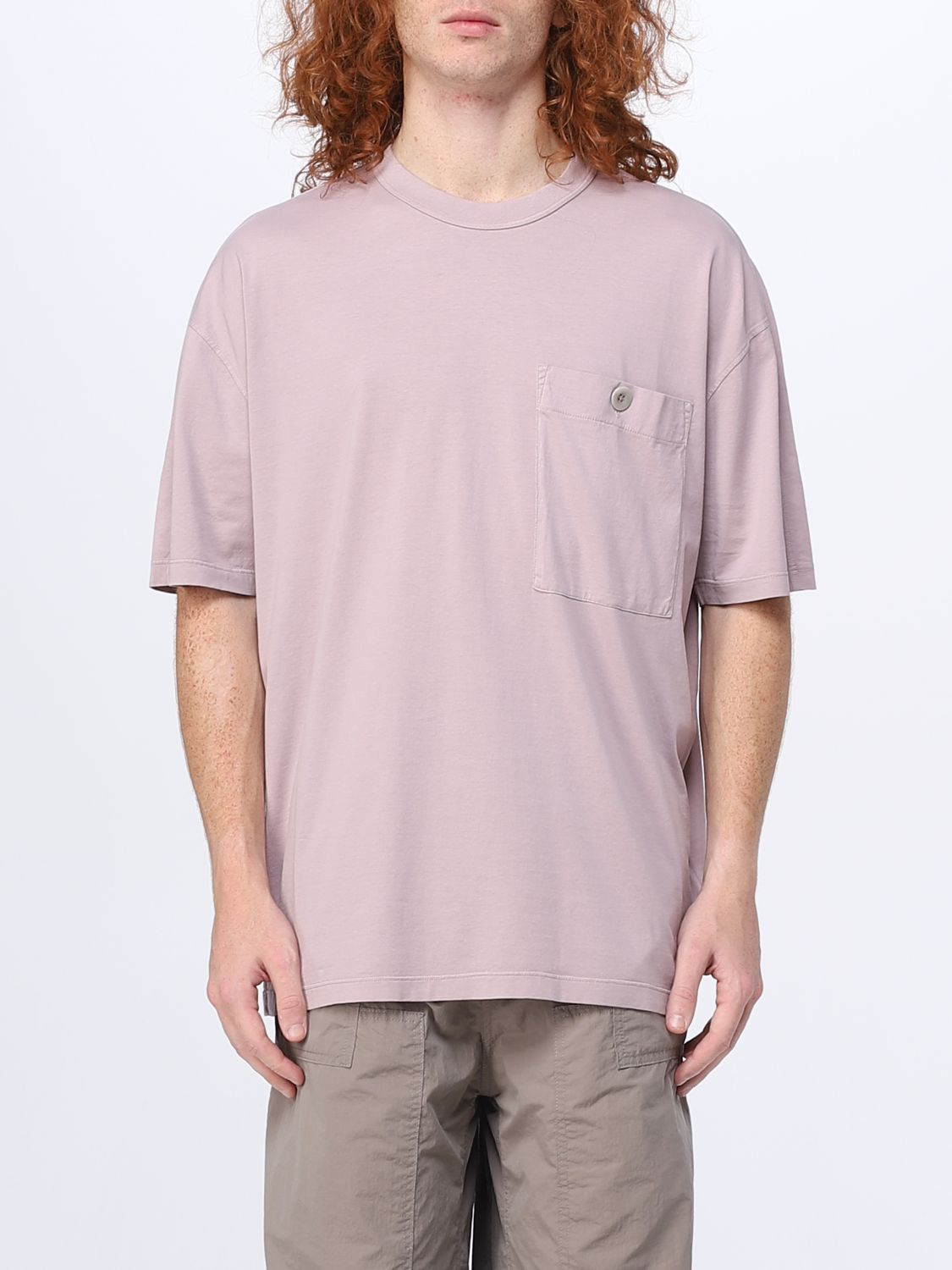 TEN C T-SHIRT TEN C MEN COLOR PINK,E34218010