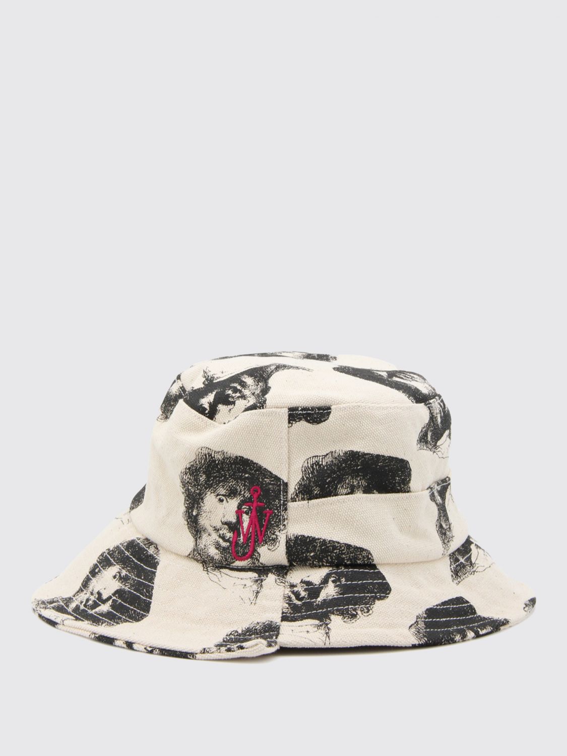 Logo Technical Bucket Hat in Beige - JW Anderson