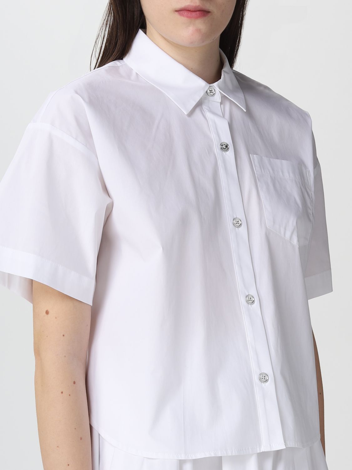 MICHAEL KORS: Camisa mujer, Blanco | Camisa Michael Kors MS340A7F4C en línea en GIGLIO.COM