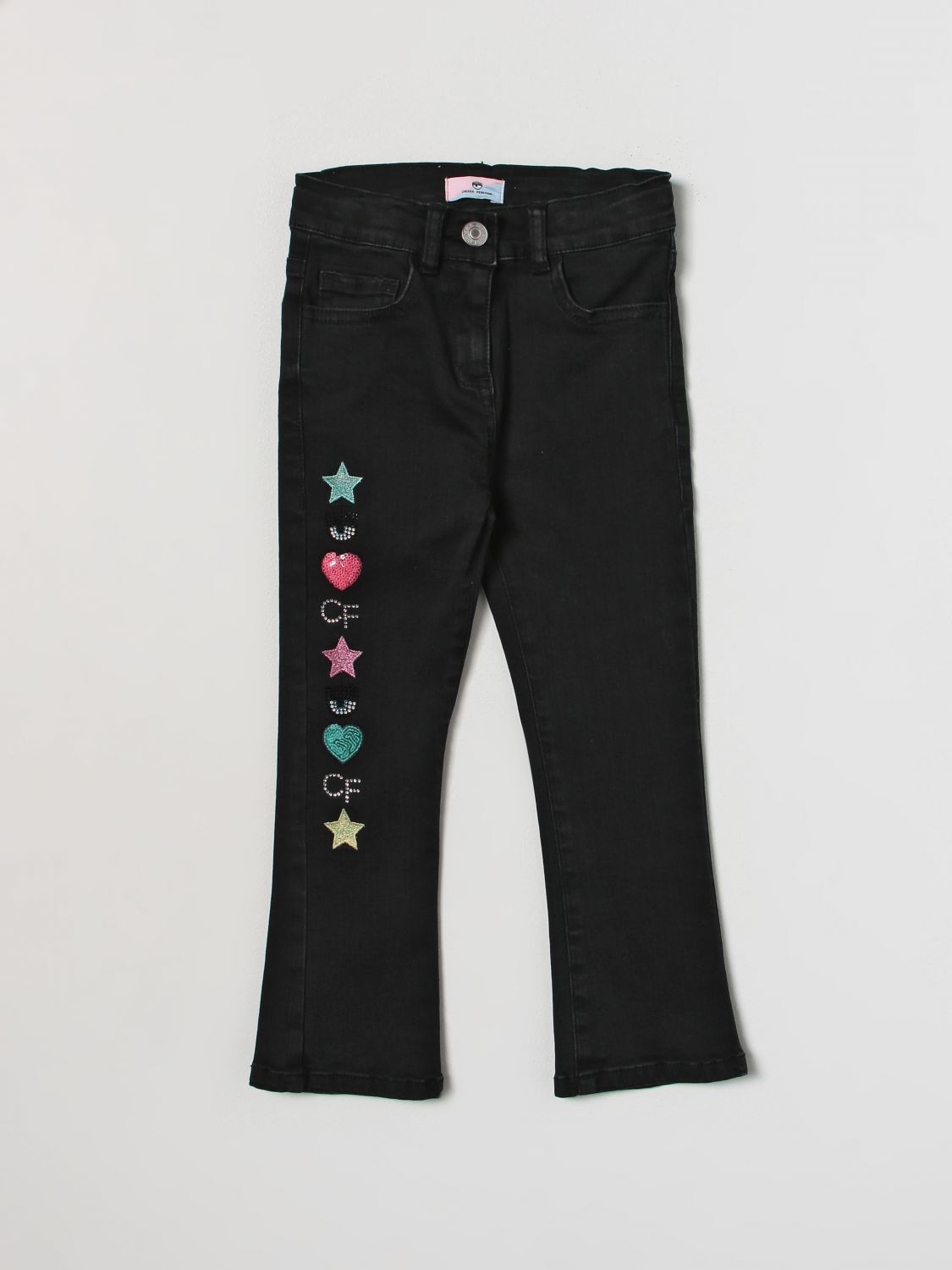 CHIARA FERRAGNI: jeans for girls - Black | Chiara Ferragni jeans ...