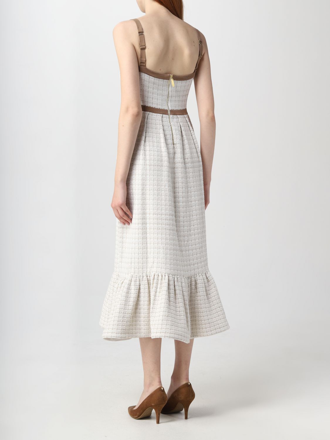 ELISABETTA FRANCHI: dress for woman - White | Elisabetta Franchi dress ...