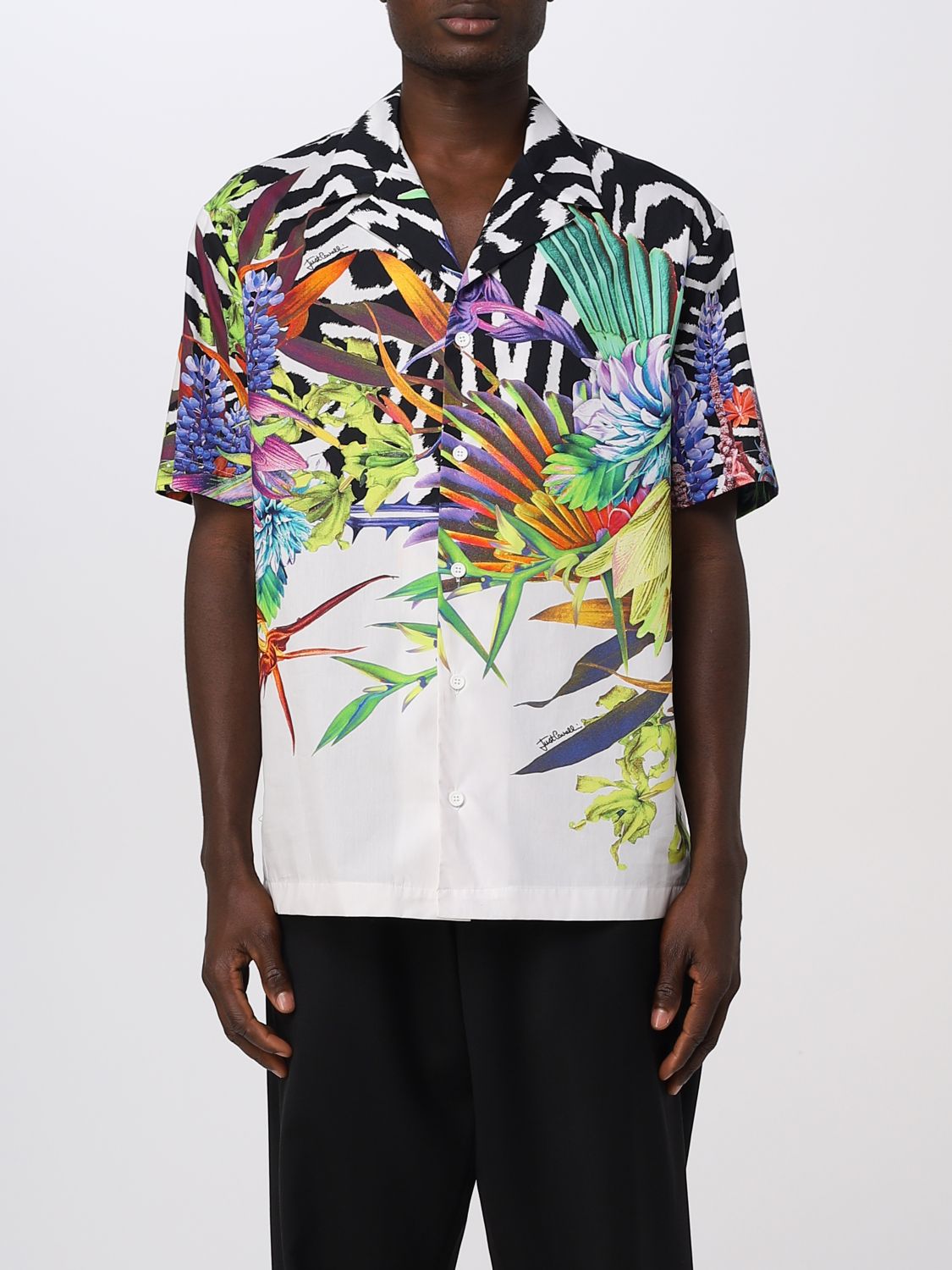 stimuleren B.C. opwinding JUST CAVALLI: shirt for man - White | Just Cavalli shirt 74OBL2BFNS270  online on GIGLIO.COM