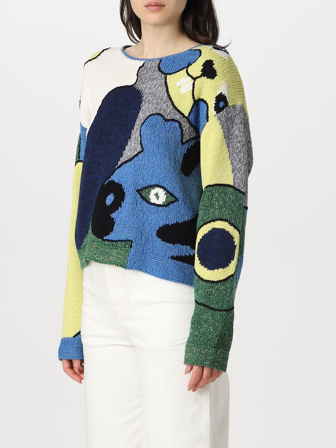 KENZO sweater for woman Blue Kenzo sweater FD52PU3543CF online on