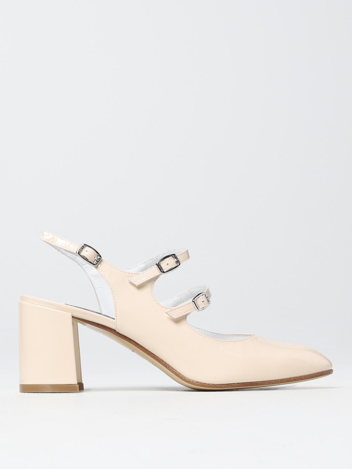 Carel Paris Banana Patent Leather Slingback Pumps In Beige