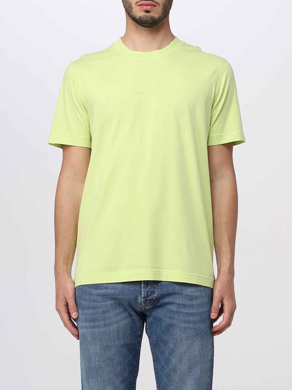 LIU JO: t-shirt for man - Lime | Liu Jo t-shirt M123P204WASHSHIRT ...