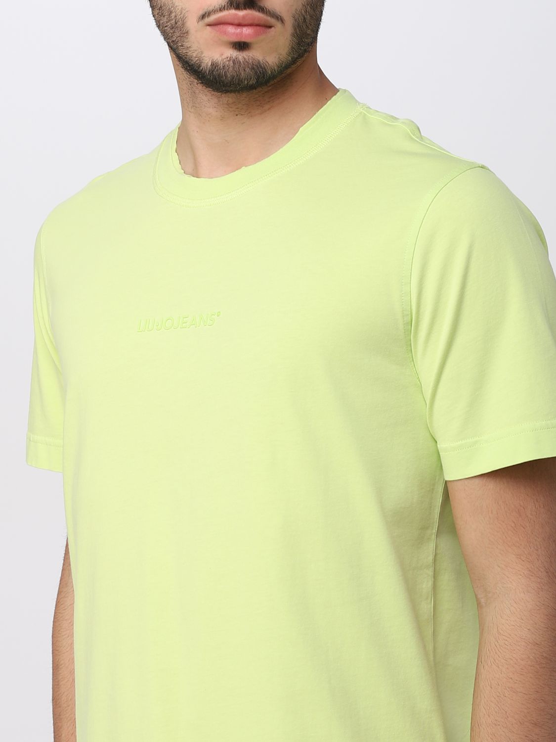 LIU JO: t-shirt for man - Lime | Liu Jo t-shirt M123P204WASHSHIRT ...