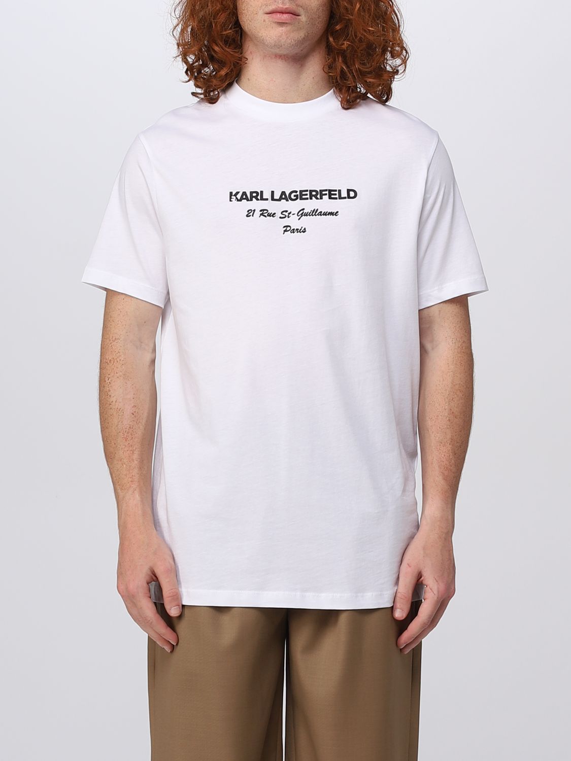 in plaats daarvan flauw Pebish KARL LAGERFELD: t-shirt for man - White | Karl Lagerfeld t-shirt  755035532224 online on GIGLIO.COM