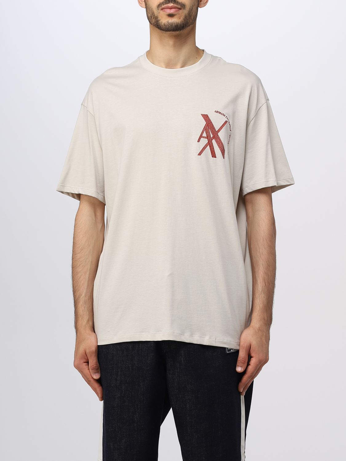 Armani Exchange T-shirt  Men Color Ivory