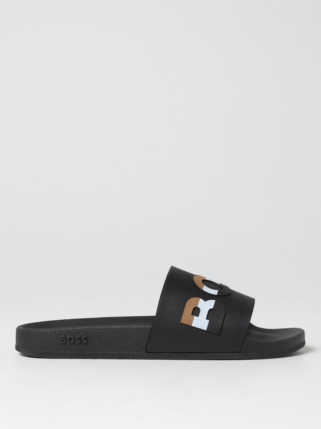 Hvilken en Komprimere gaffel BOSS: sandals for man - Black | Boss sandals 50493100 online on GIGLIO.COM