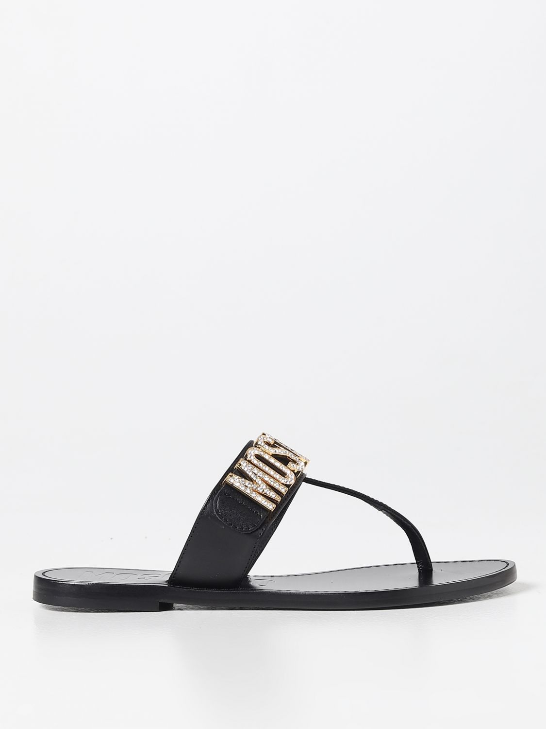 Moschino Couture Flat Sandals  Woman In Black