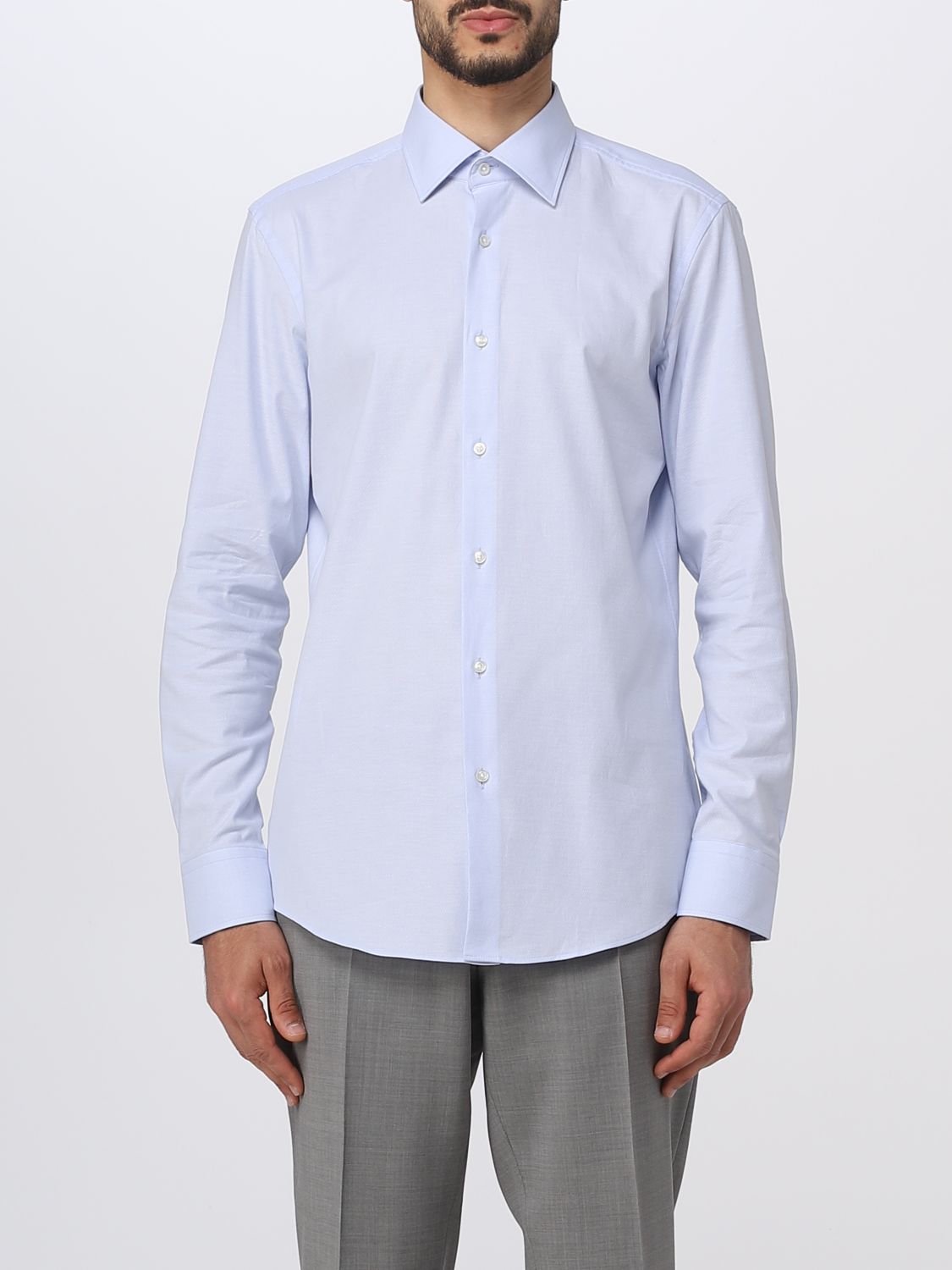 BOSS: shirt for man - Gnawed Blue | Boss shirt 50490272 online on ...