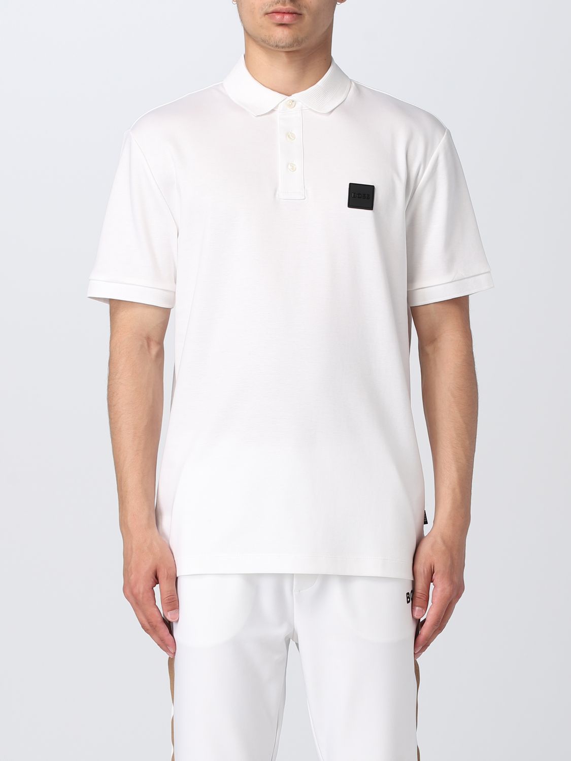 BOSS: polo shirt for man - White | Boss polo shirt 50486953 online on ...