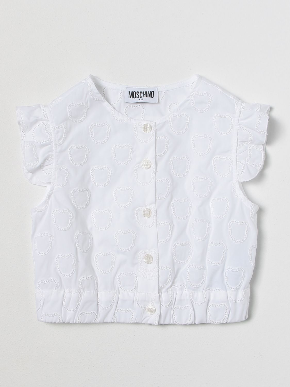 MOSCHINO KID: jacket for girls - White | Moschino Kid jacket ...