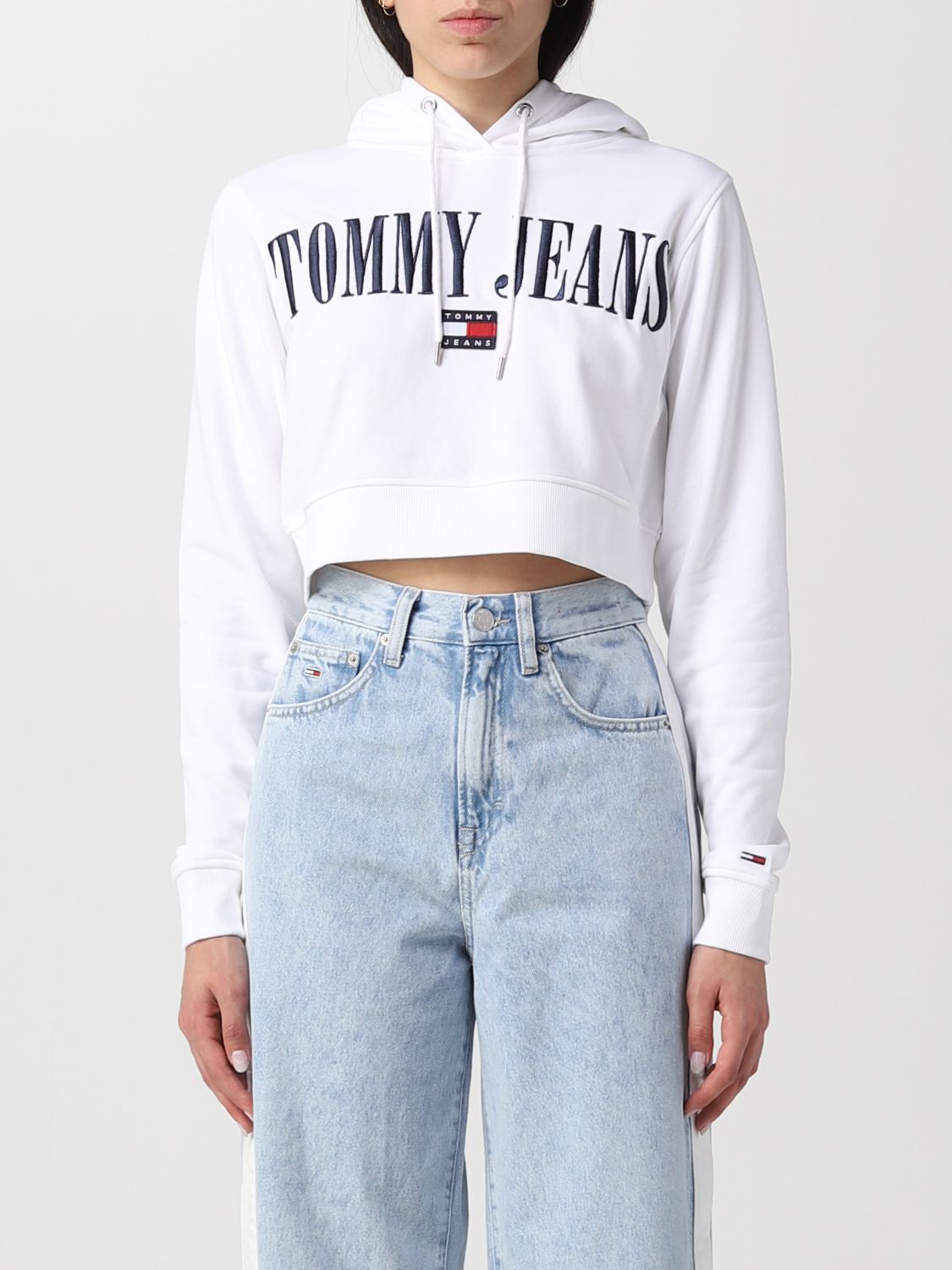 TOMMY JEANS: sweatshirt for woman - White | Tommy Jeans sweatshirt ...