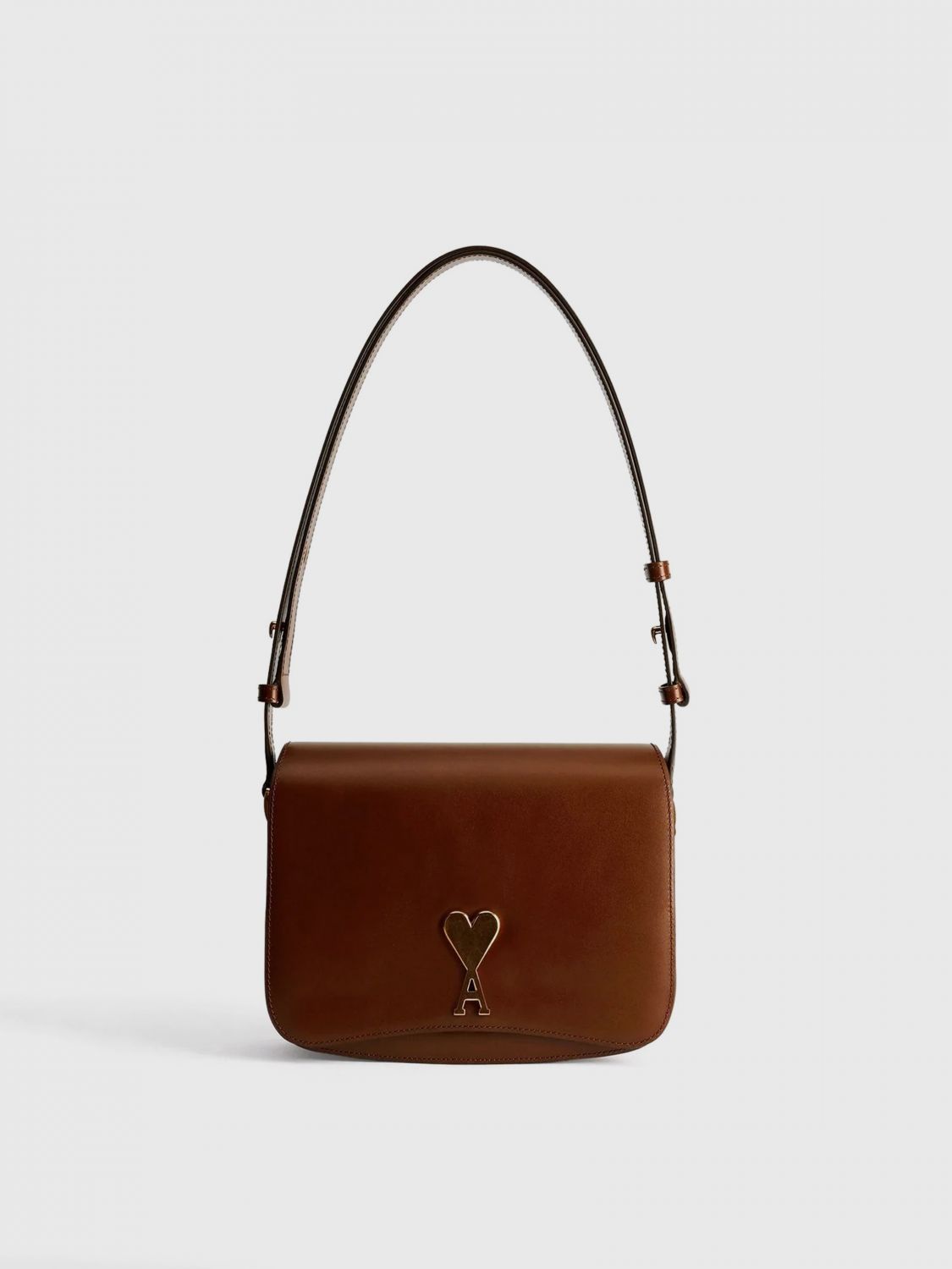 Louis+Vuitton+Shoulder+Bag+Medium+Brown+Leather for sale online