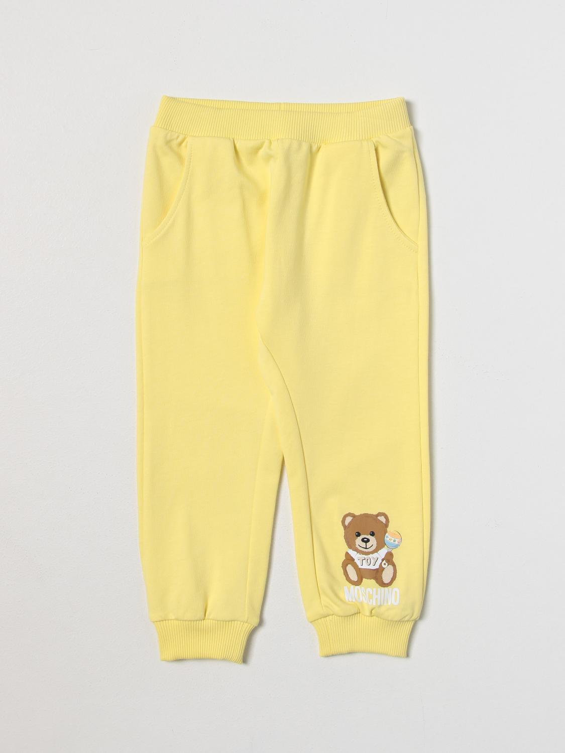 MOSCHINO BABY pants for baby Yellow Moschino Baby pants