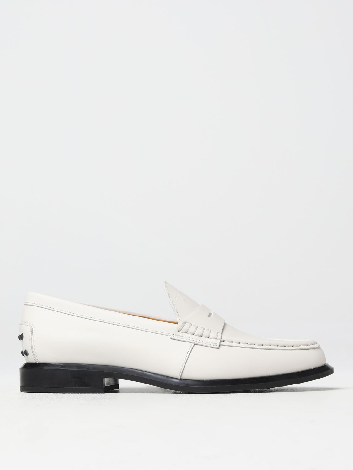 Tod's Woman Loafers Off White Size 8 Calfskin