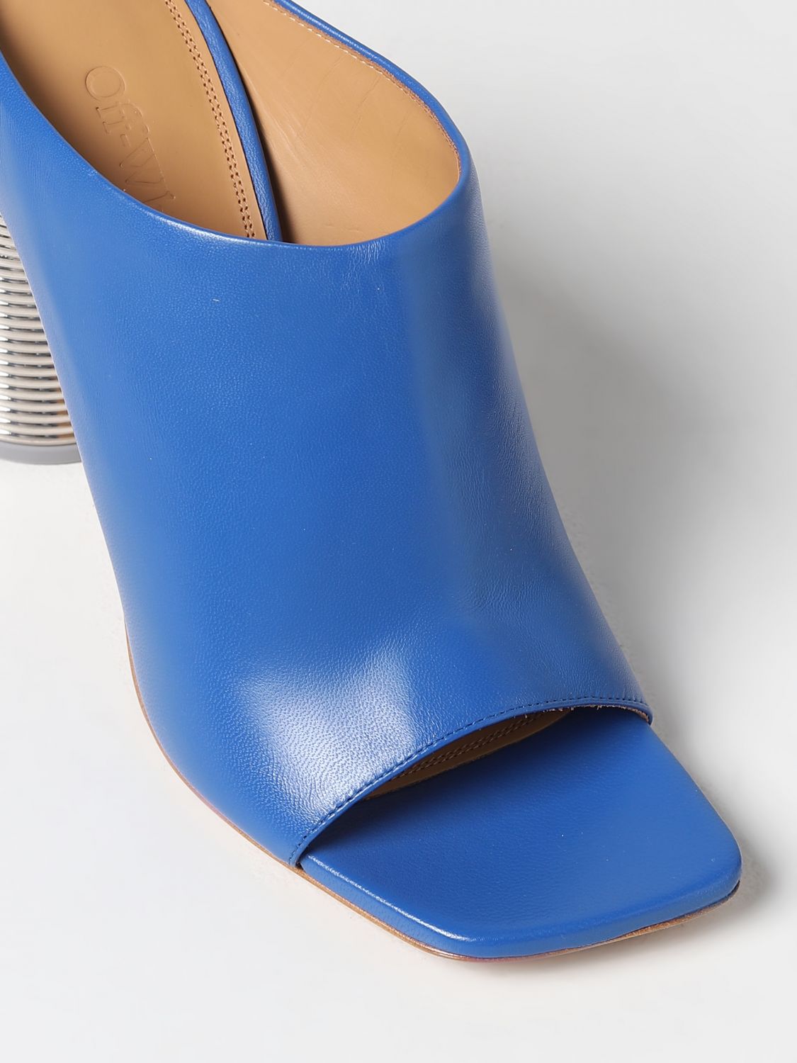 OFF-WHITE: heeled sandals for woman - Blue | Off-White heeled sandals ...